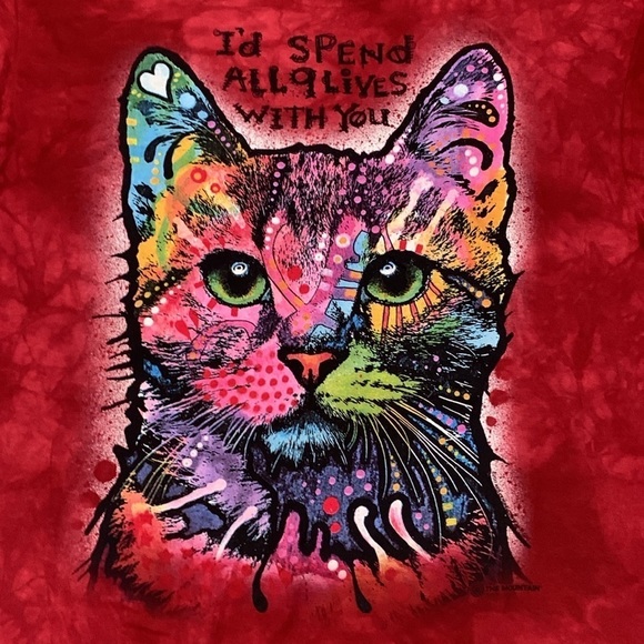 The Mountain Cat T Shirt I’d Spend All Nine Lives with You. Size XL - Picture 3 of 8